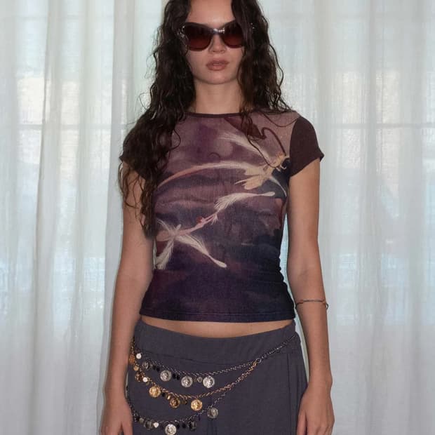 [새상품] 스컬프터x판타지아 쓰리챕터 티 브라운