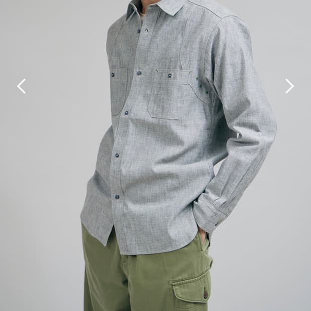 나이젤카본 메디컬 샴브레이셔츠 솔트&페퍼 54 XXL 새제품