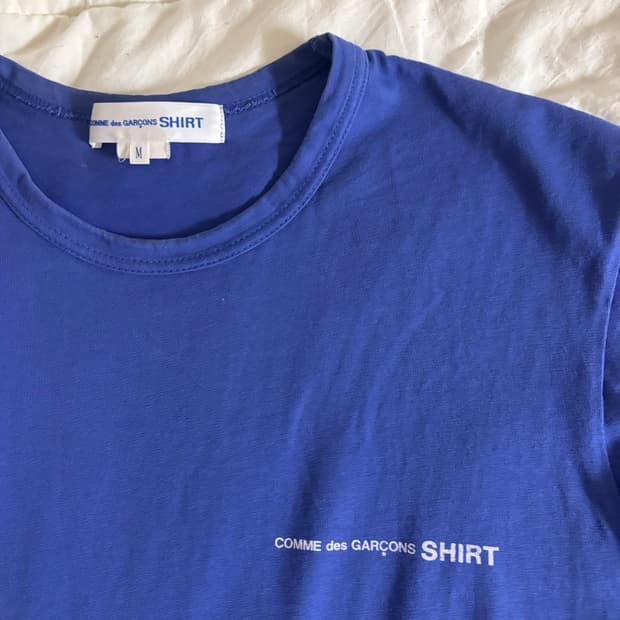 Comme des garcons shirt blue t-shirt