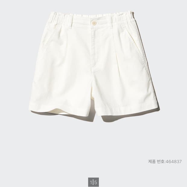 유니클로 린넨 쇼츠 오프화이트 S (55추천)   