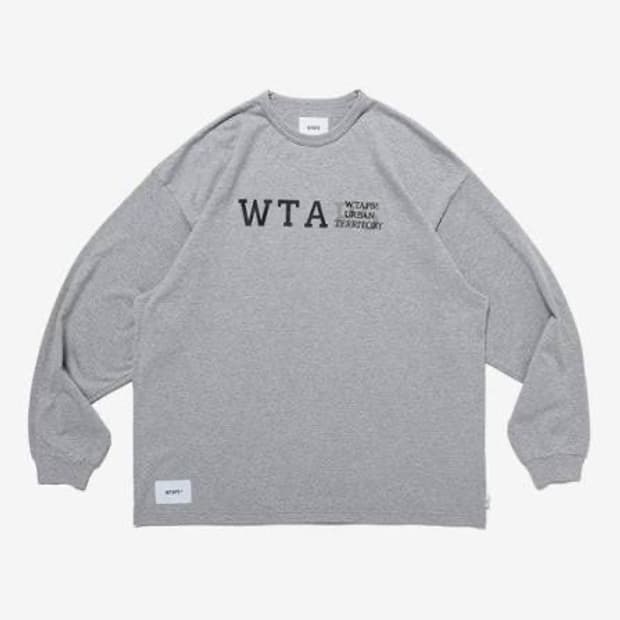 더블탭스 23SS DESIGN 01 롱슬리브 티셔츠 그레이 02