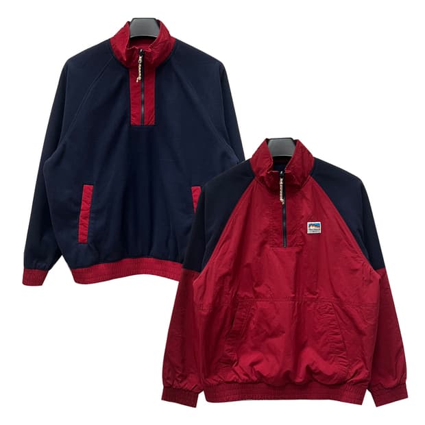 탑텐 밸런스 리버시블 하프집업 플리스 M