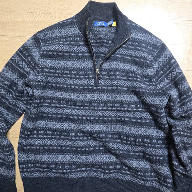 폴로 페어아일 울100 반집업 스웨터 xxl