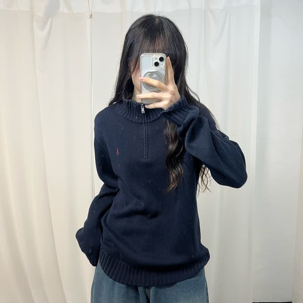 Polo Half Zip Knit