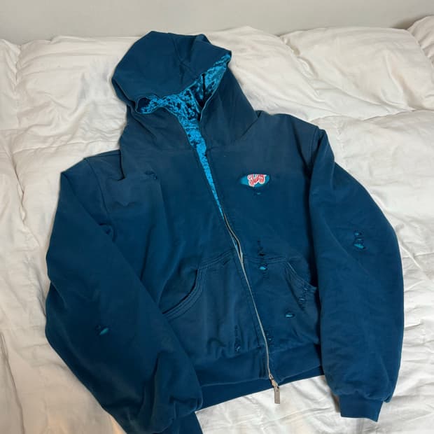 juicy 벨벳 리버시블 후드집업