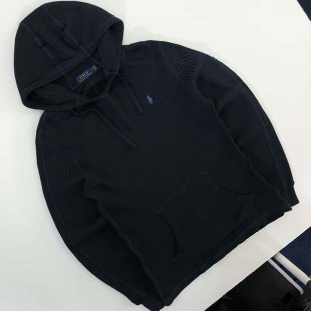 Polo  폴로 랄프로렌 자수 코튼 와플 니트 후드티