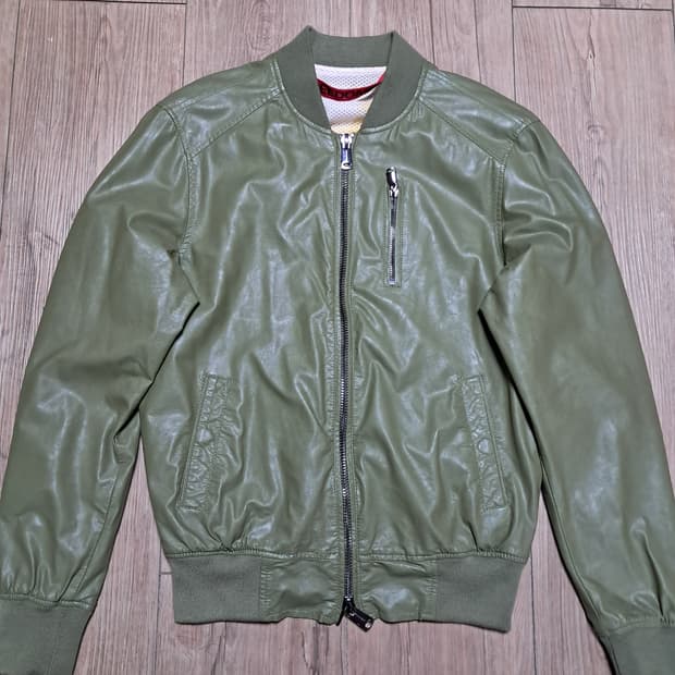 프리덤데이 레더 블루종 S