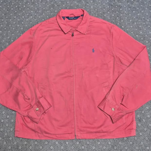 [XL] 90s 폴로 핑크 워크자켓 -317