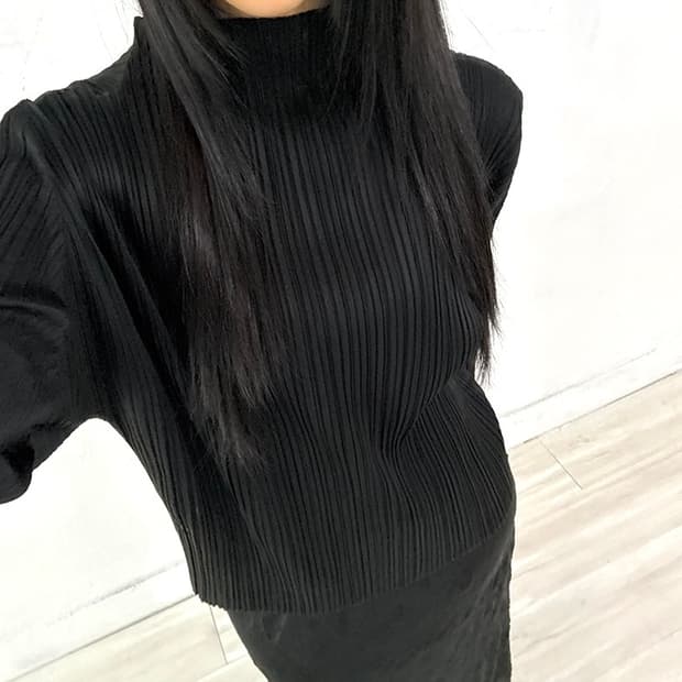 Pleats Please Black Pleated Top