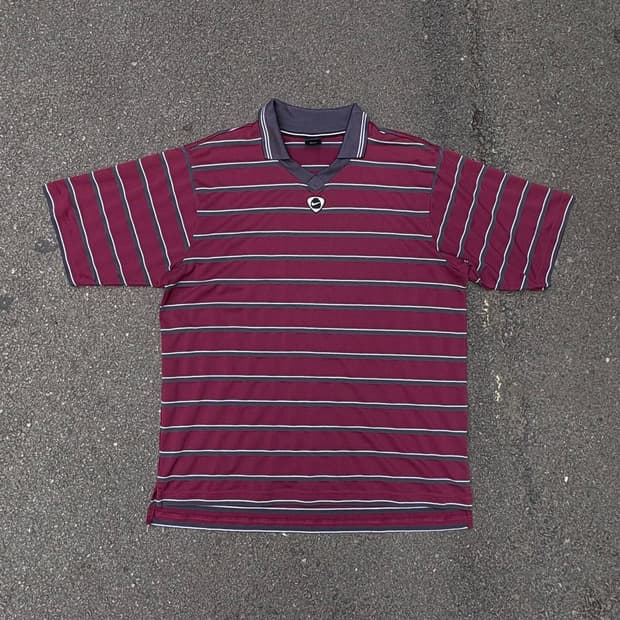 니이키 스트라이프 유니폼 반팔 티셔츠