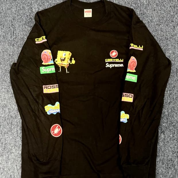 슈프림 스폰지밥 롱슬리브 L