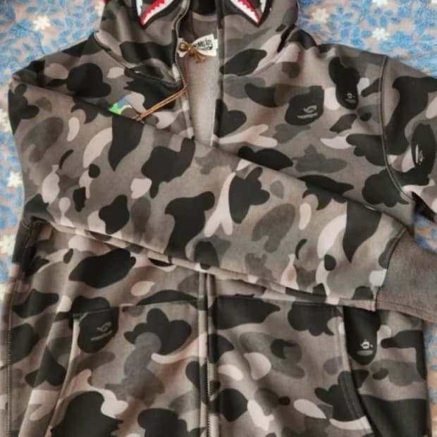 베이프 샤크 풀후드집업 