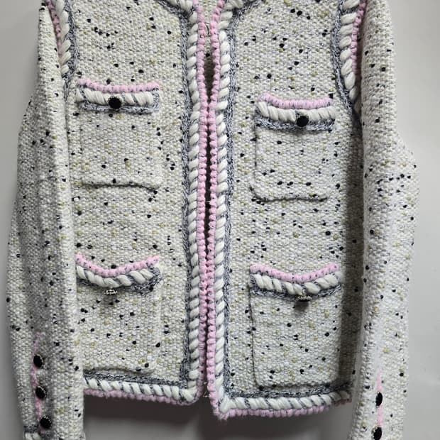 트위드 니트 자켓 M