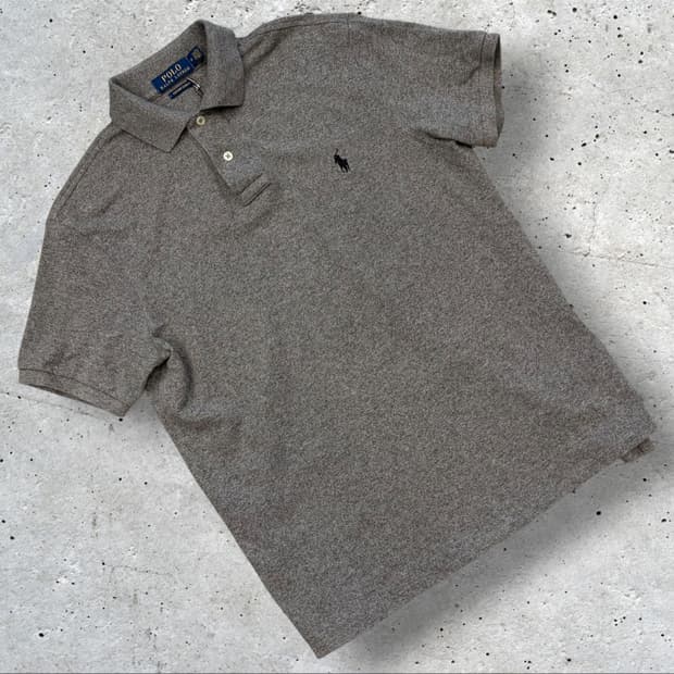 [M] 폴로 랄프로렌 커스텀 슬리핏 반팔 카라티 그레이 D762