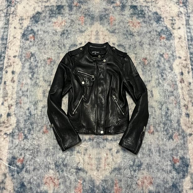Egoist lamb skin single rider jacket