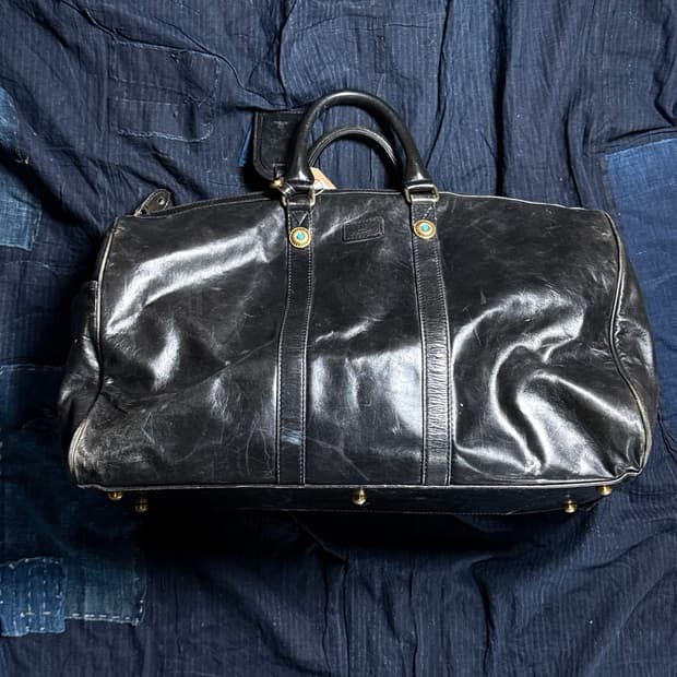 80-90‘s 던힐 스포츠 콘초 레더 보스턴백