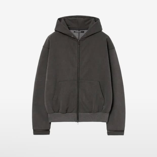 Boxer Zip Hoodie Pigment Charcoal