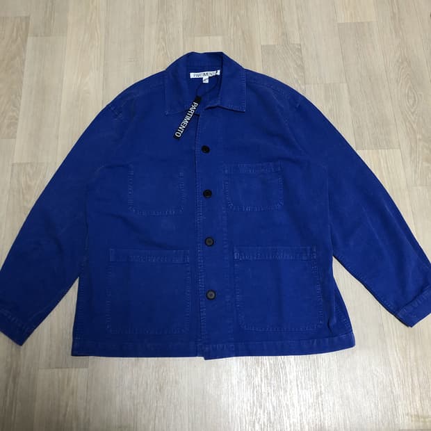 (L) 새상품 파르티멘토 PARTIMENTO 프렌치 워크 자켓 블루