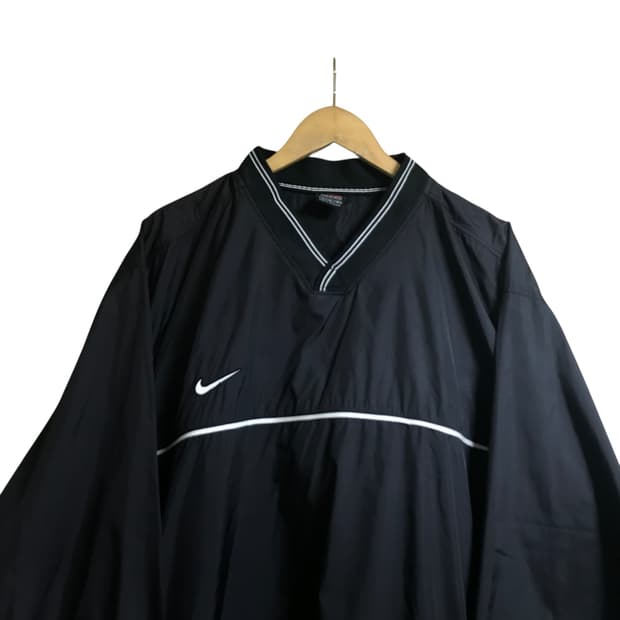 나이키 00s 브이넥 검정 웜업 바람막이