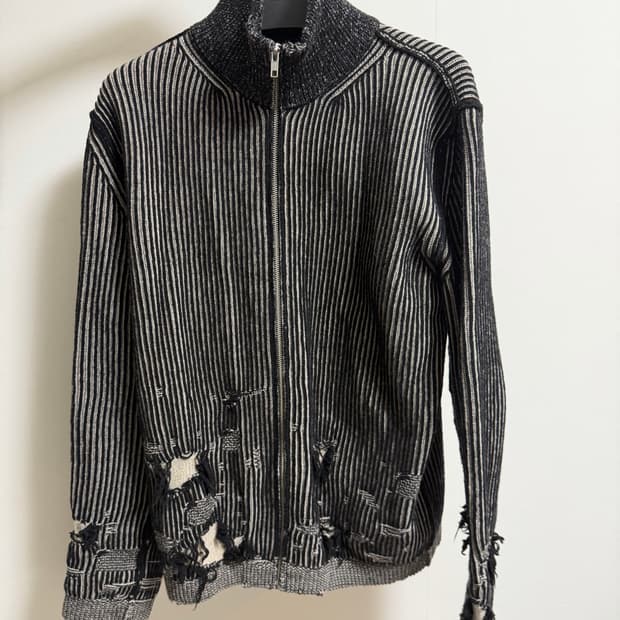 Mm6 마르지엘라 24fw 니트 집업 L