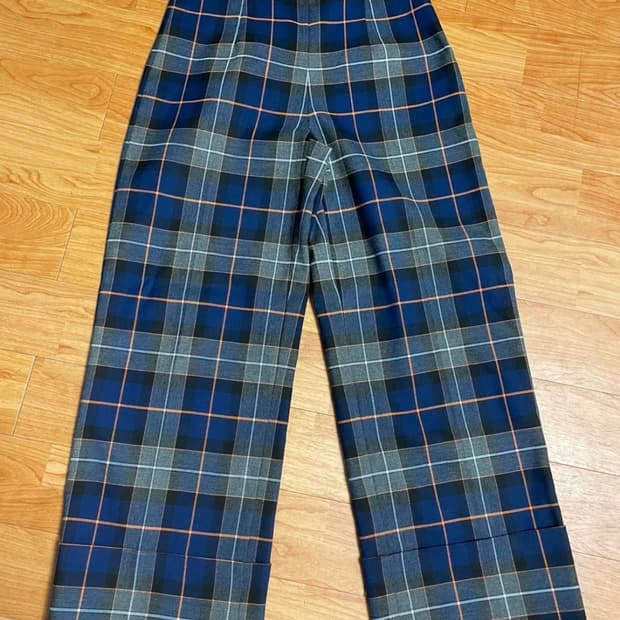 자라 우먼 하이웨이스트 체크바지 (XS)