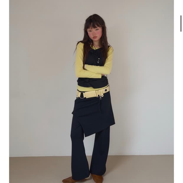 아우어솔티 Gooey Chewy Layer Pant 블랙