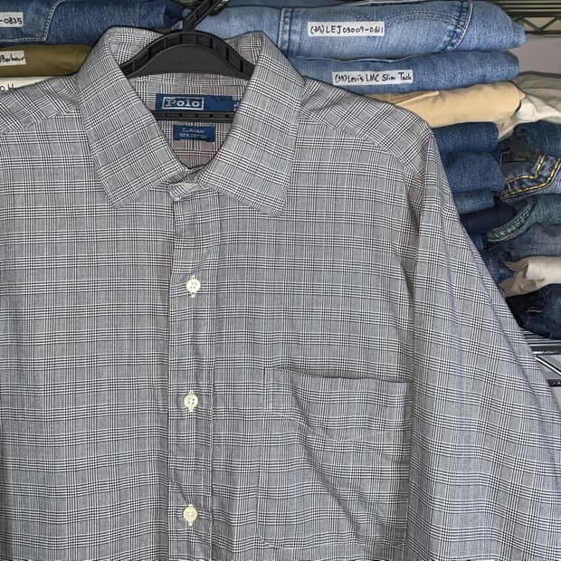 [L] 폴로 랄프로렌 글렌체크 코튼셔츠 커햄