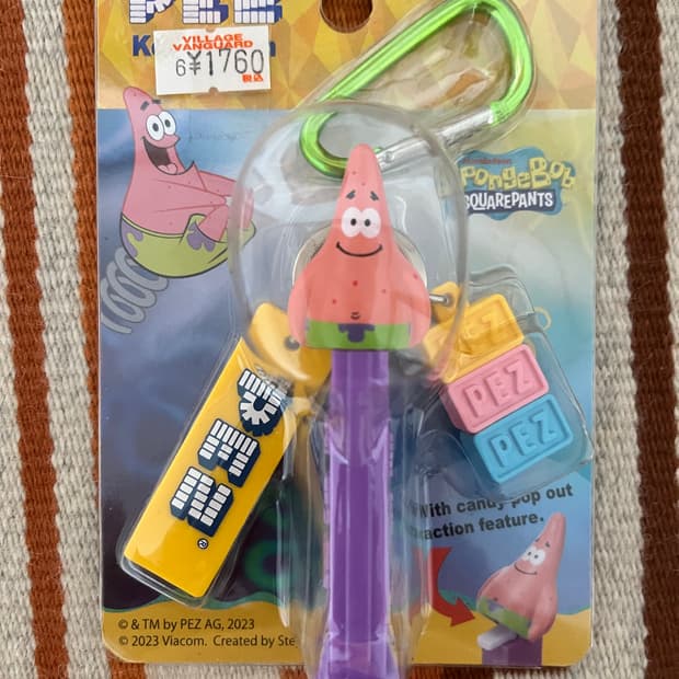 고전 스폰지밥 뚱이 PEZ 페즈 사탕 디스펜서 키링