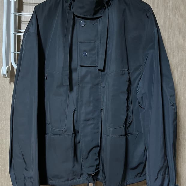 폴리테루 후디드파카 다크네이비