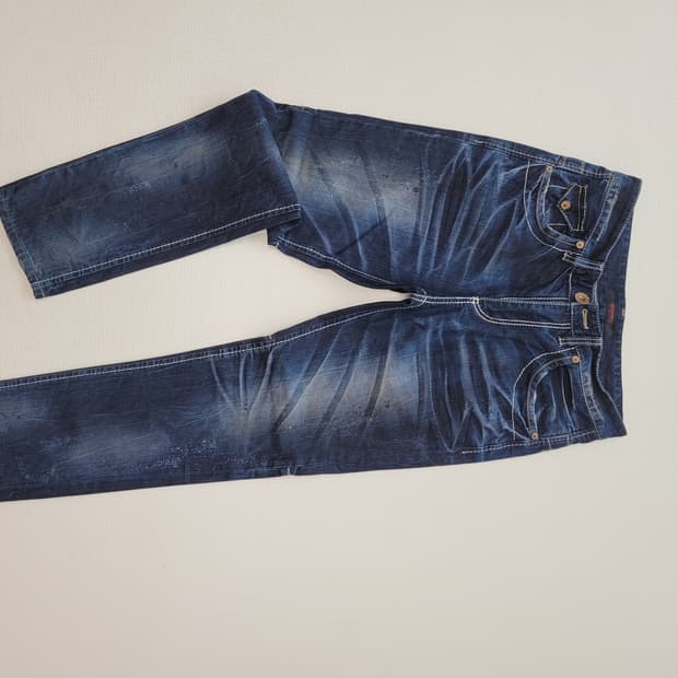 도크 DOHC 엠보워싱 청바지 32 다크네이비