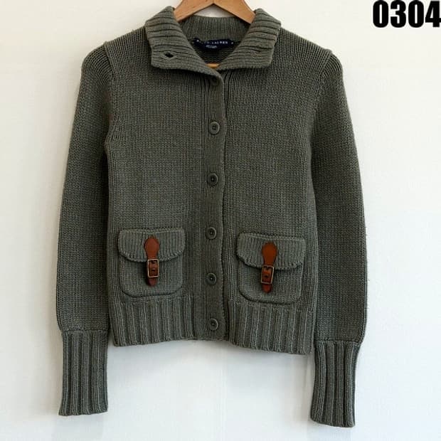 랄프 로렌 캐시미어 울 니트 가디건 M 0304