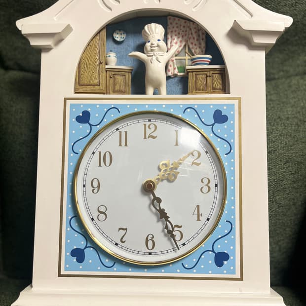 필스버리 도우보이 콜렉터 우드 클락 벽시계 빈티지