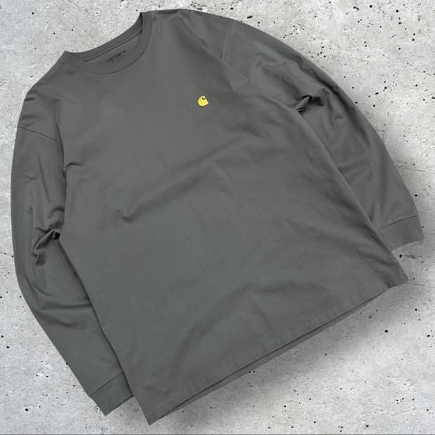 [L] 칼하트 WIP 긴팔 롱슬리브 티셔츠 챠콜 C534