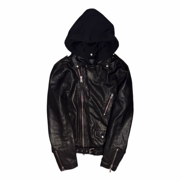 All Saints Hooded Leather Jacket