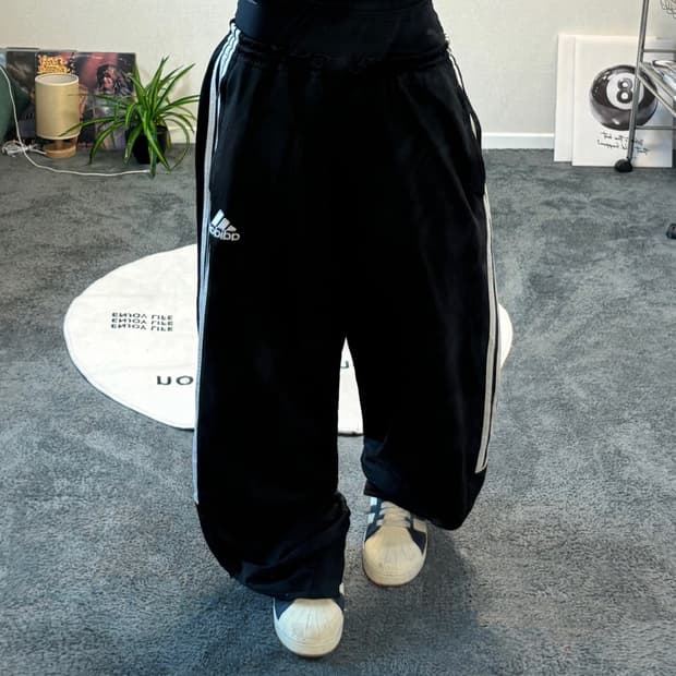 90s ADIDAS 올드스쿨 블랙 트랙팬츠