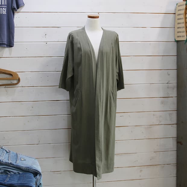 BEAMS HEART 린넨 로브 (여성용)