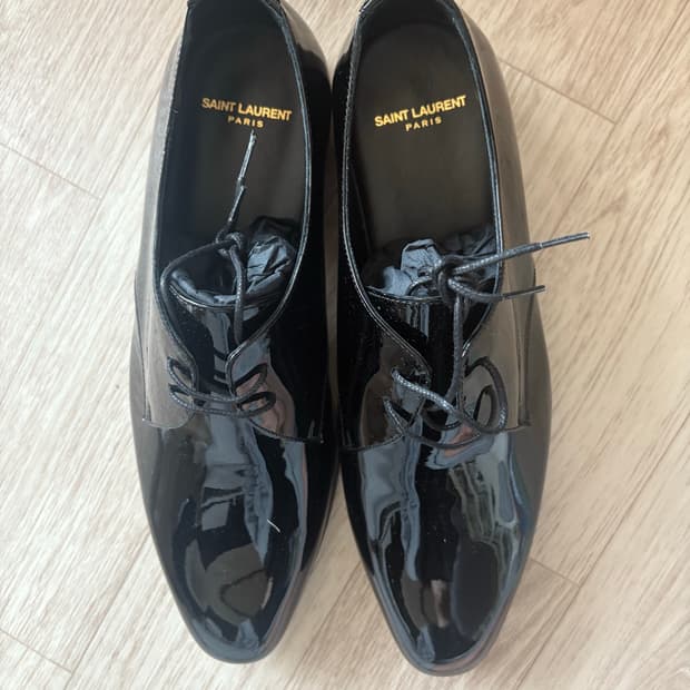 생로랑 블랙 남성 더비슈즈 42.5