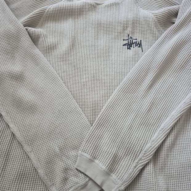 스투시 래글런 써멀 롱슬리브 크루 본 M