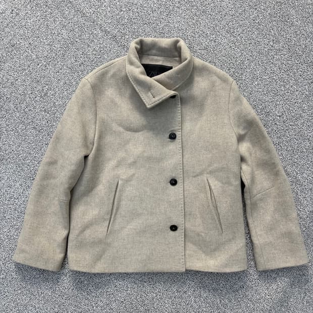 XS 자라 크롭 코트 하이넥 0316J