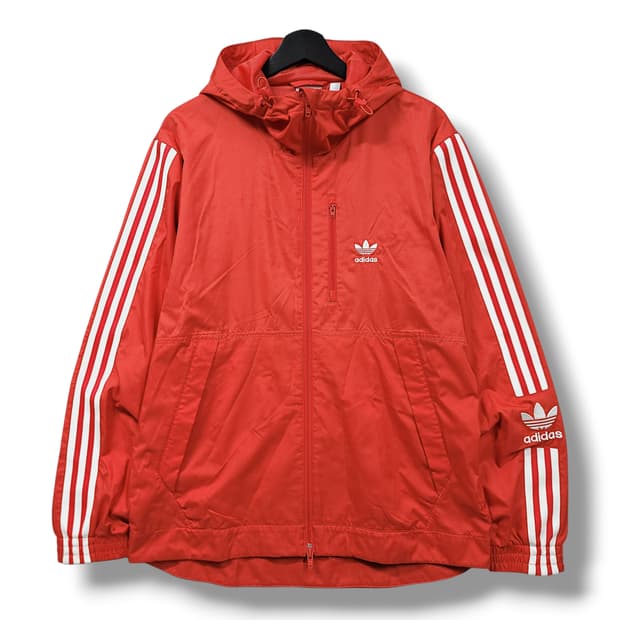 [L] 아디다스 레드 오리지널 락업 우븐 바람막이