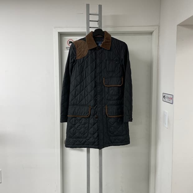 폴로 랄프로렌 블랙 롱 퀄팅 자켓 S(W)