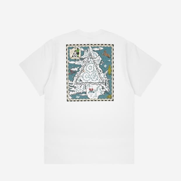 XL 나이키 ACG 아이슬란드 맵 반팔 티셔츠 서밋 화이트 - US/EU
