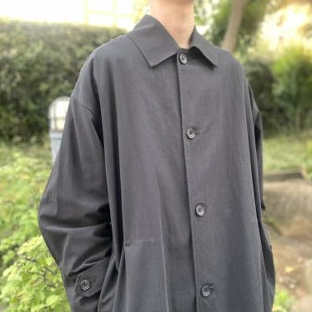 마카웨어 라펠리스 울 셔츠코트