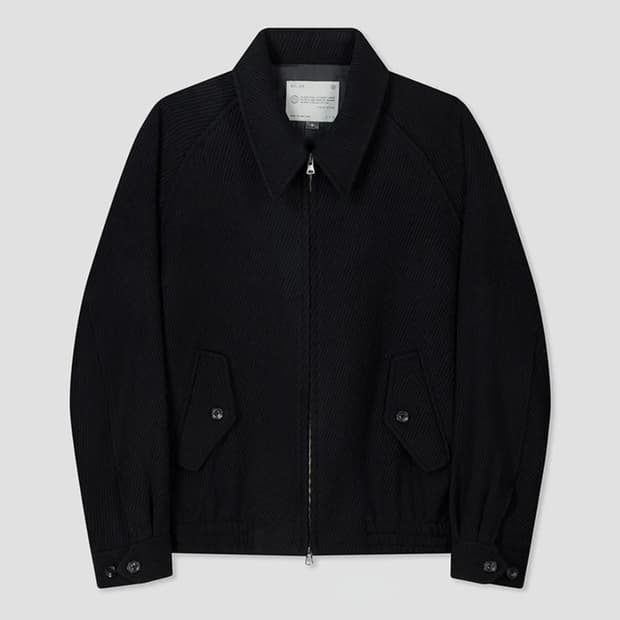 벨리에 다이에그널 헤비 울 자켓 매트 블랙 105