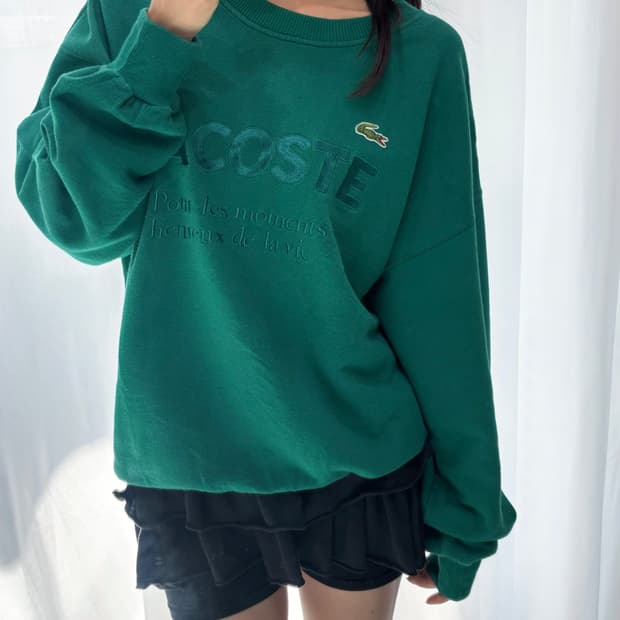 Lacoste 슈미즈 라코스테 그린 로고 맨투맨 