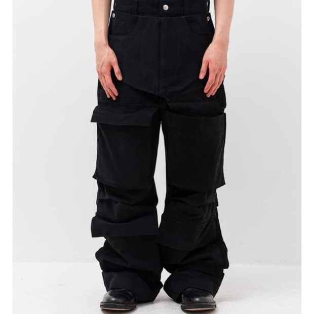 이지앤아트 체인저블 포켓팬츠 블랙 L