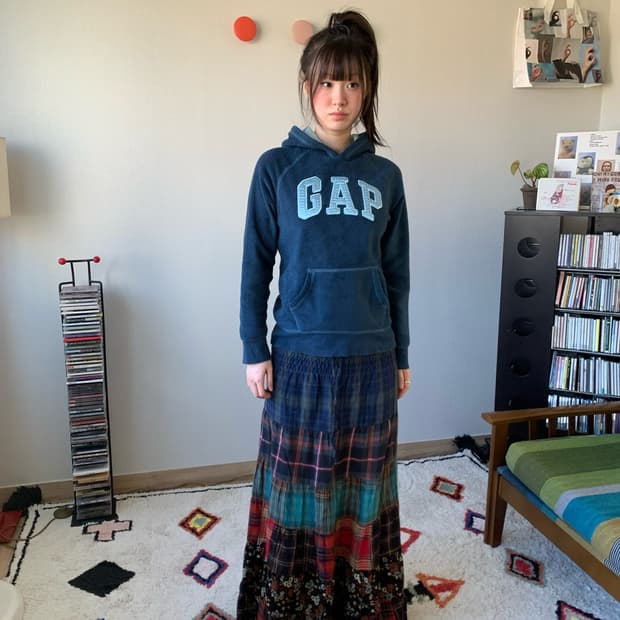 winter patchwork maxi skirt