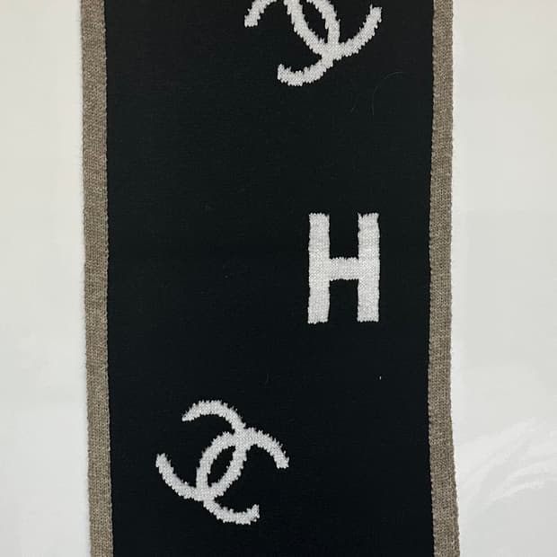 샤넬 블랙 로고 머플러 캐시미어목도리남여공용