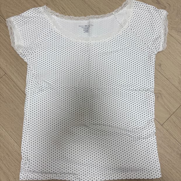 브랜디멜빌 화이트 도트 레이스 탑