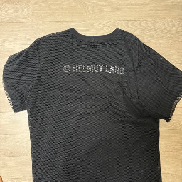 헬무트랭 백로고 레이어드 매쉬 반팔 L